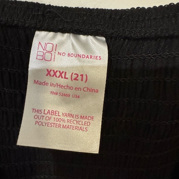 No Boundaries Black High Low Lace Bodice Dress Juniors 21 XXXL - Picture 3 of 7